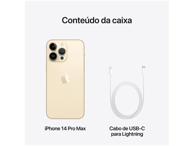 Iphone 14 Pro Max Apple 256GB Dourado, Tela 6.7